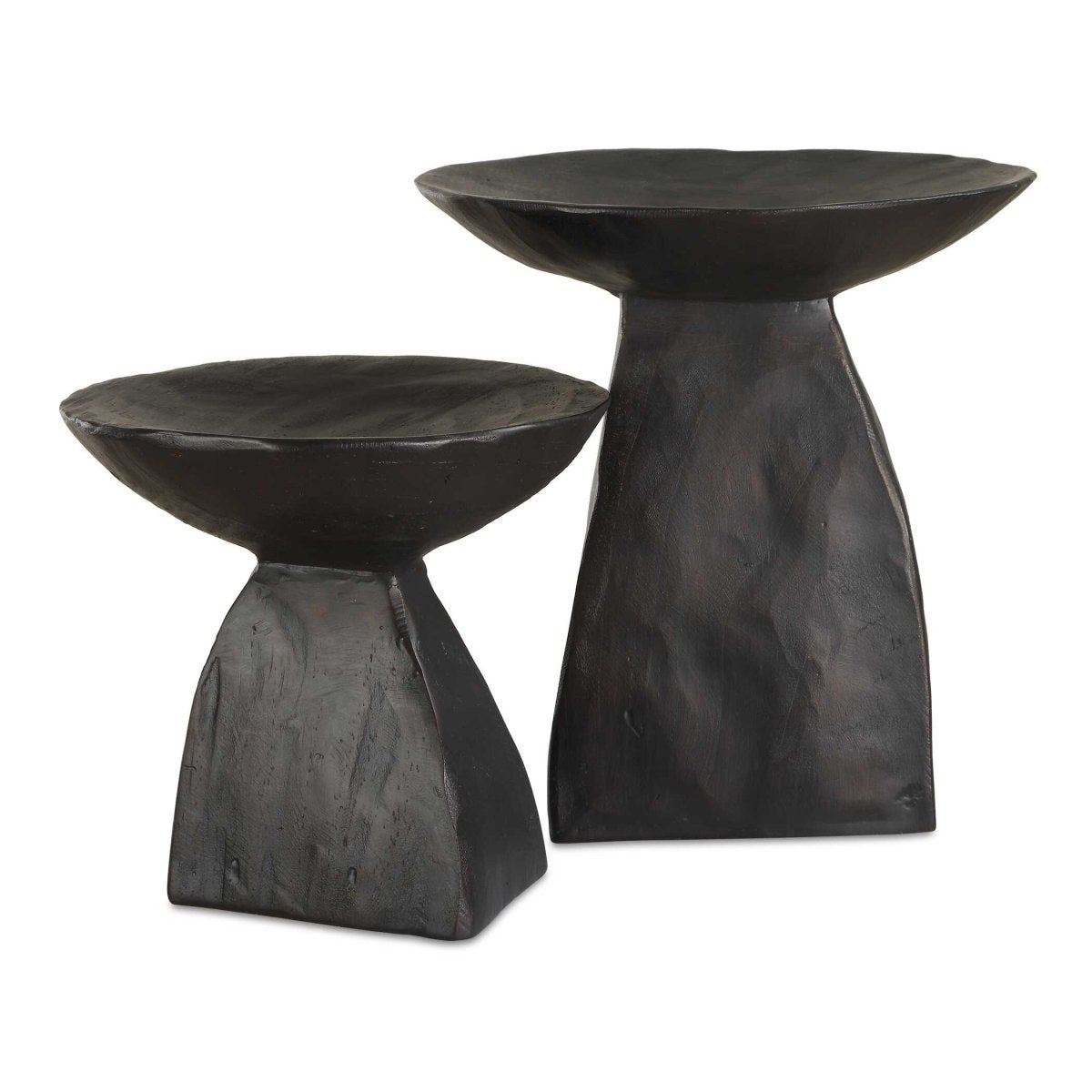Shadow Pedestal Bowls Set/2 - Uttermost - Decorative Bowls by Modest Hut