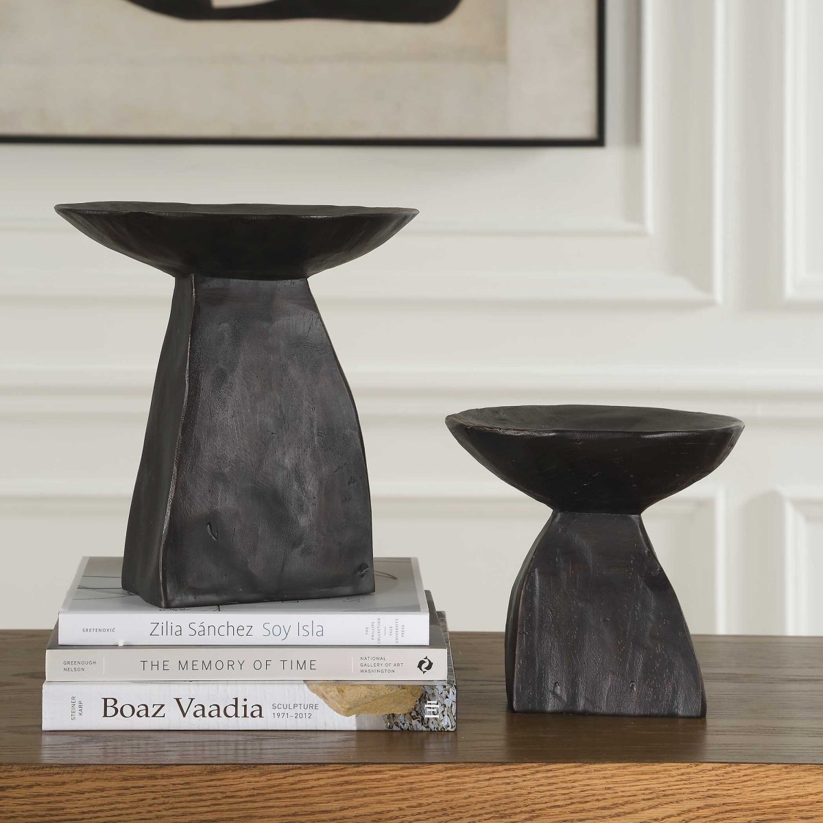 Shadow Pedestal Bowls Set/2 - Uttermost - Decorative Bowls by Modest Hut