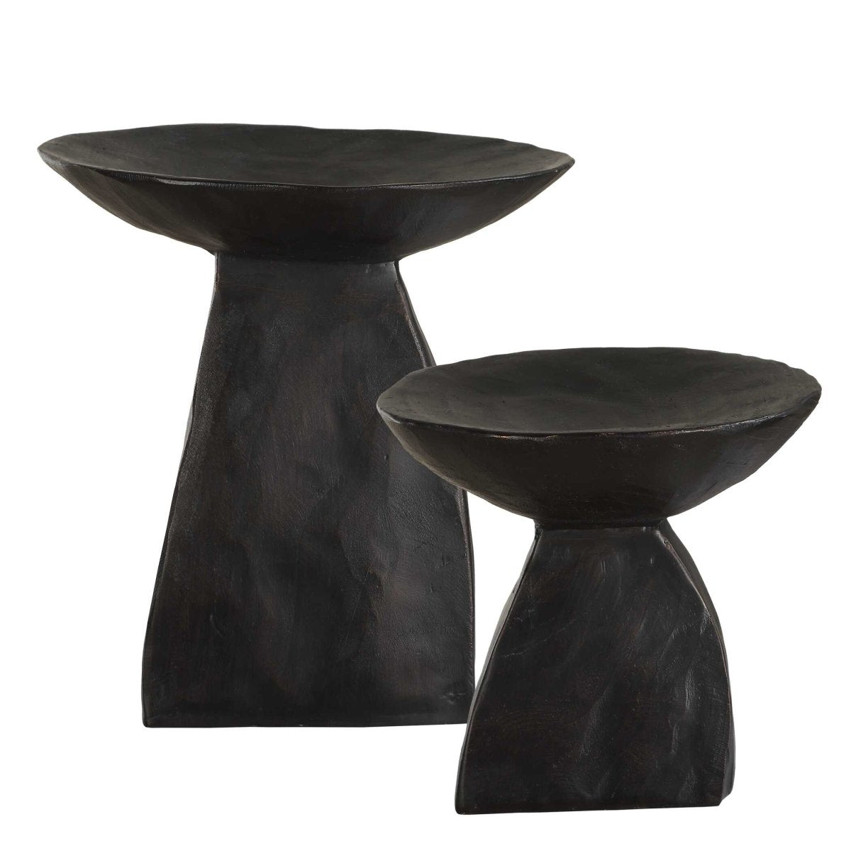 Shadow Pedestal Bowls Set/2 - Uttermost - Decorative Bowls by Modest Hut