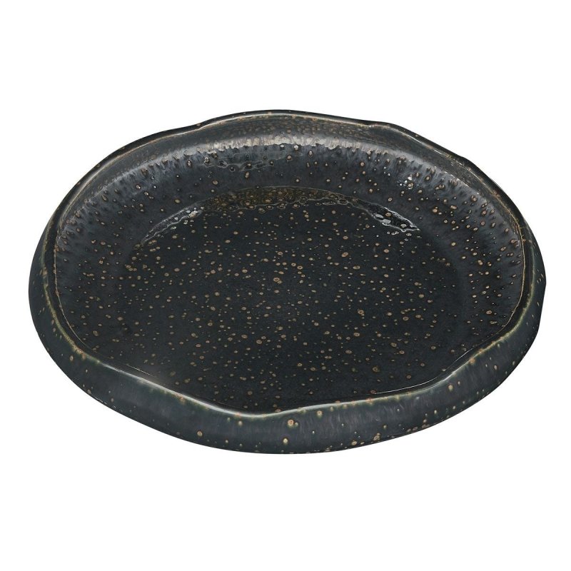 Side view of the Stardust Black Ripple Indoor-Outdoor Bowl by Uttermost