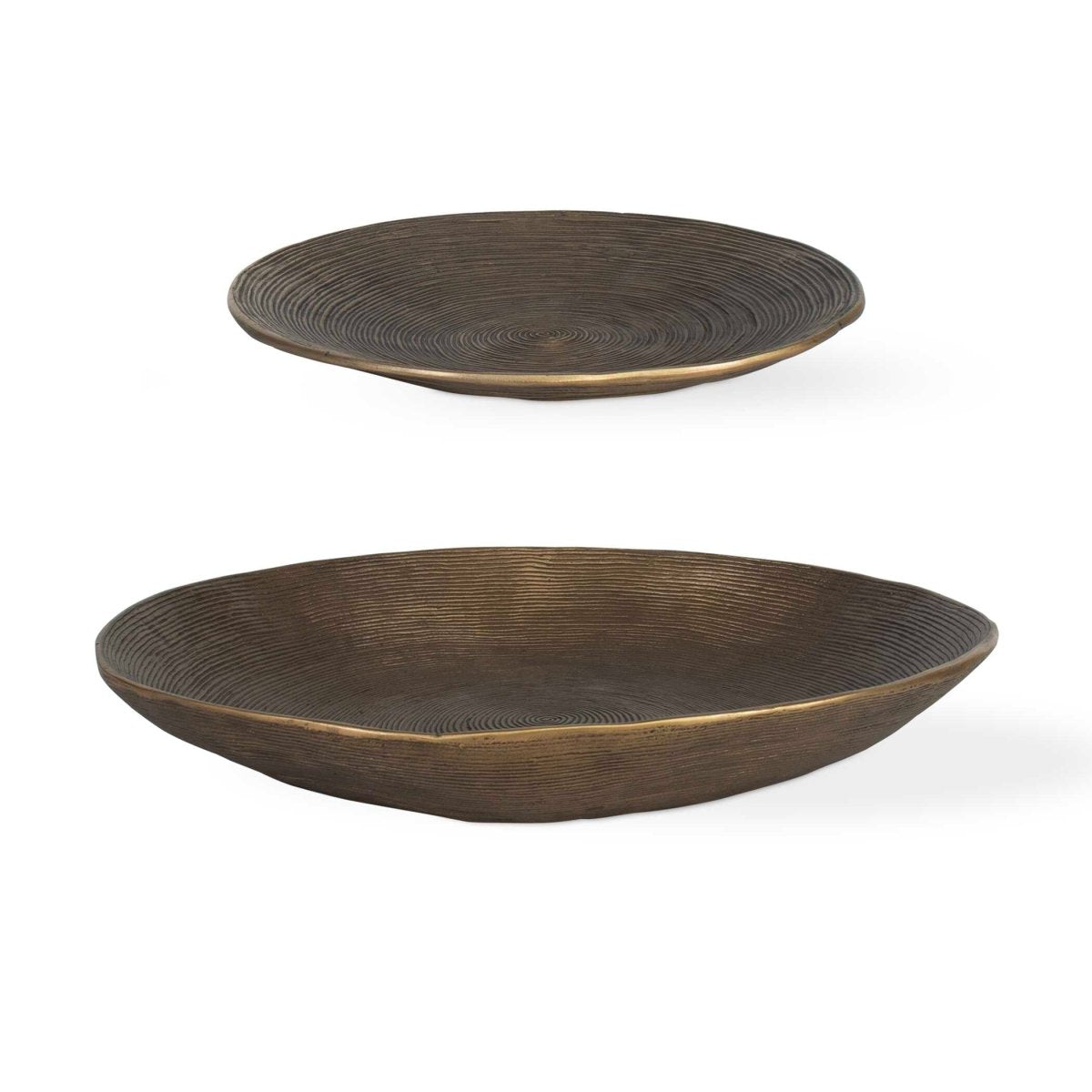 Stratum Round Brass Bowls Set/2 - Uttermost - Decorative Bowls by Modest Hut