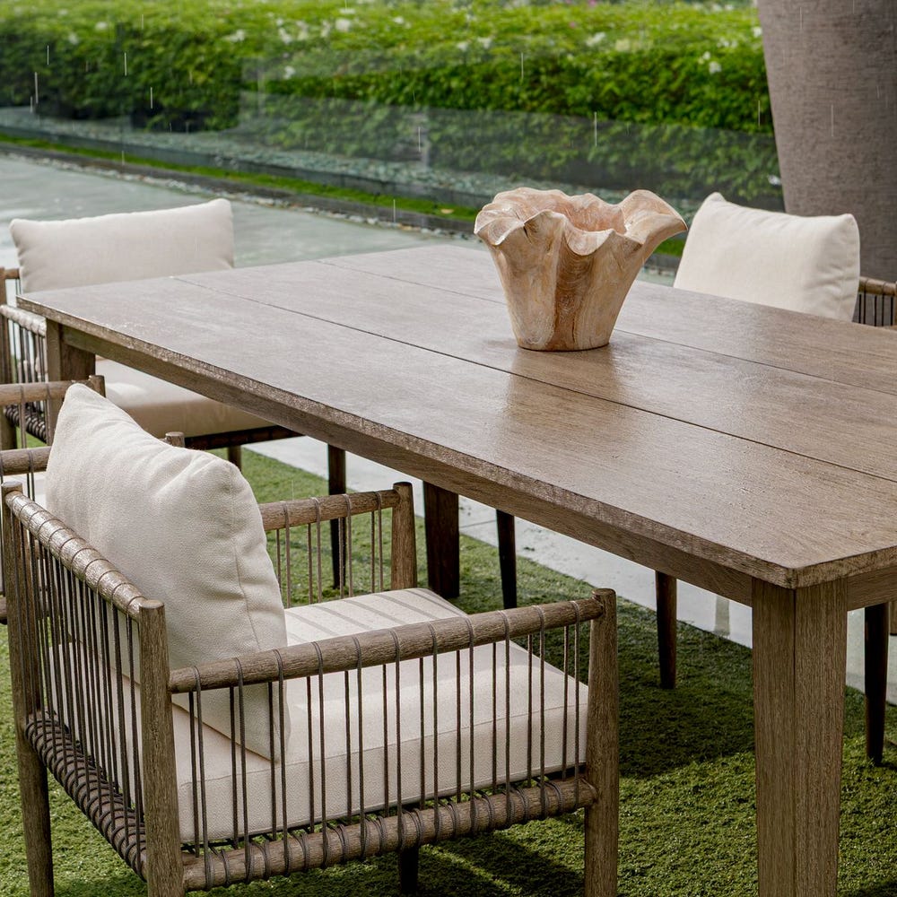Teak Flow Outdoor Bowl, Natural - Uttermost - Decorative Bowls by Modest Hut