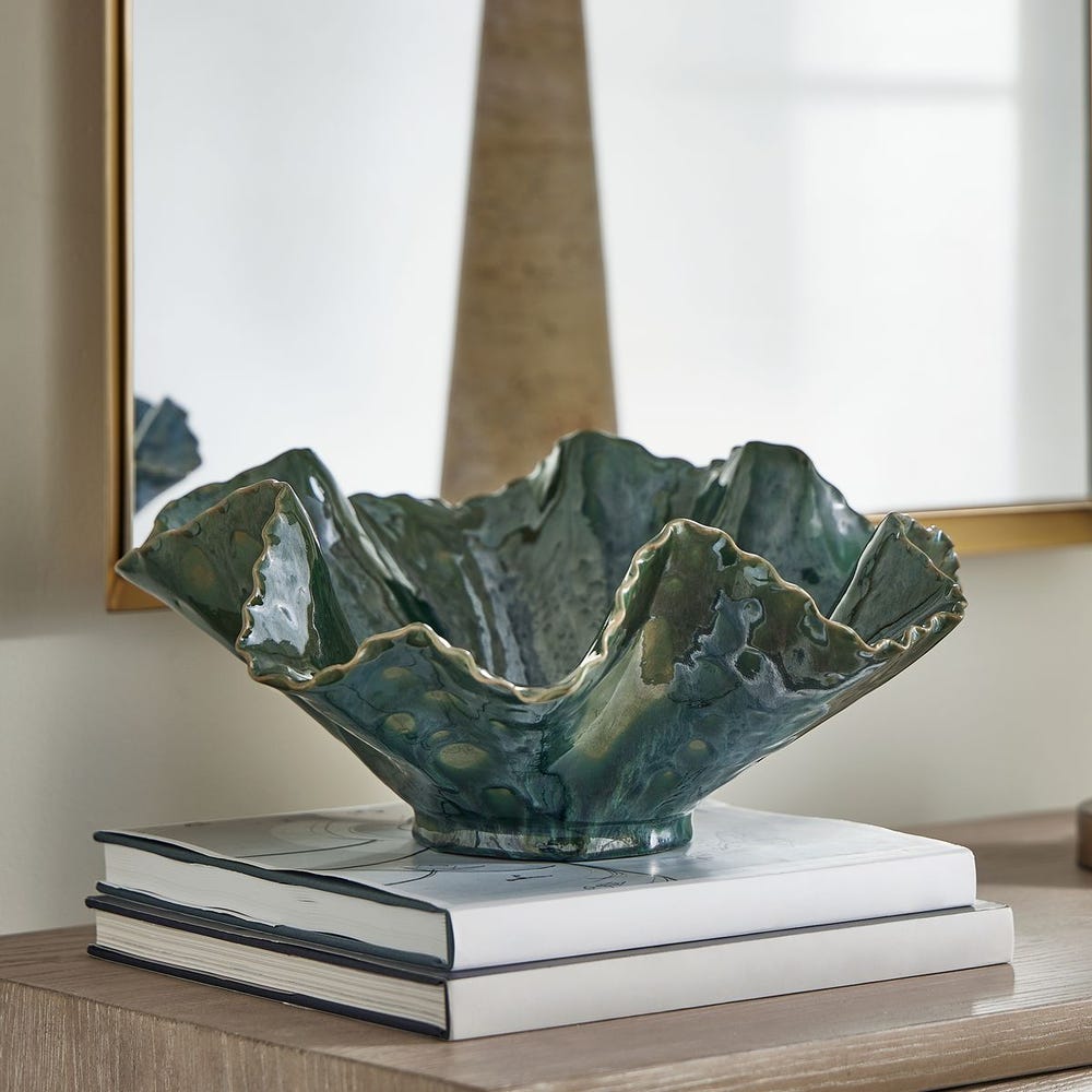 Verdant Bloom Outdoor Bowl - Uttermost - Decorative Bowls by Modest Hut