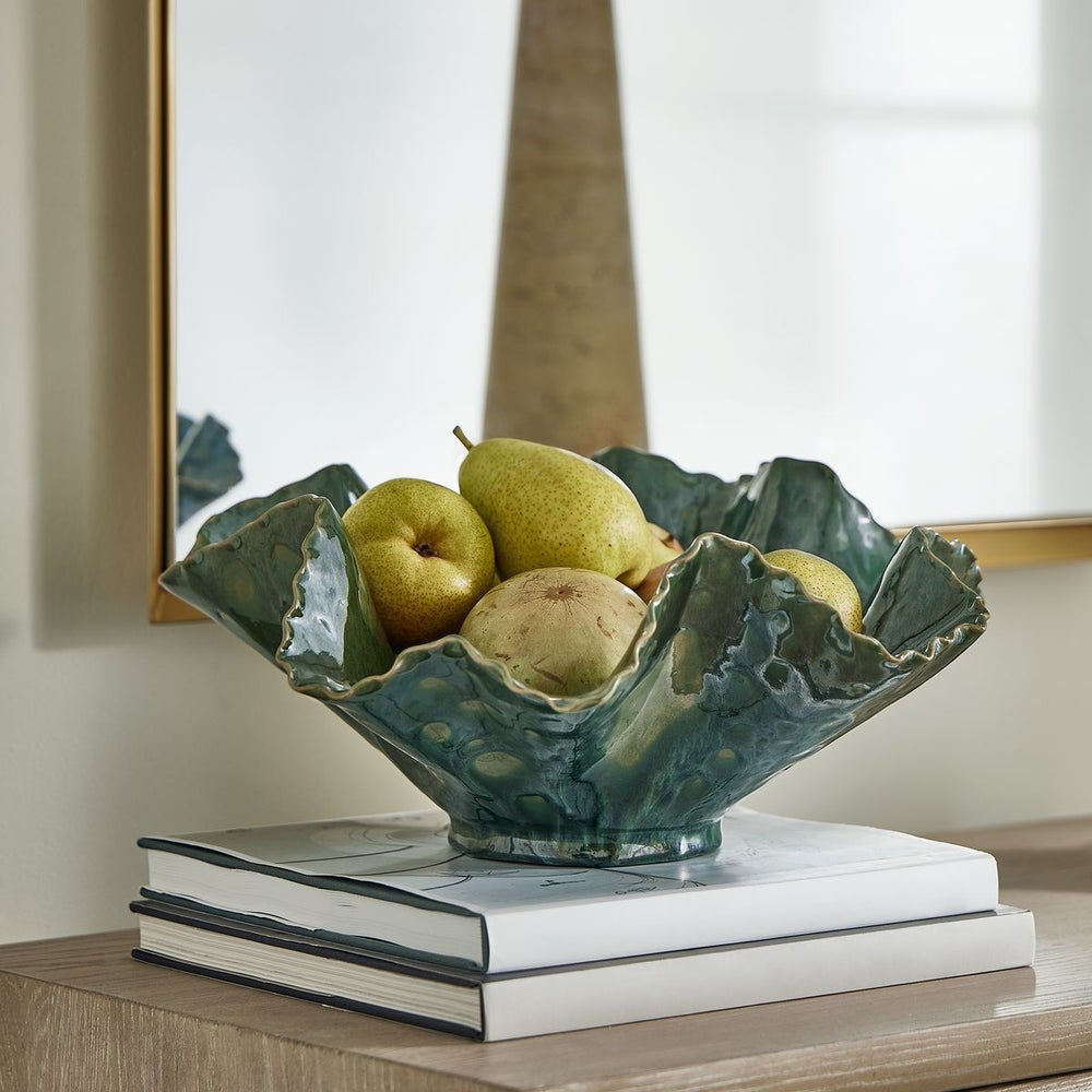 Verdant Bloom Outdoor Bowl - Uttermost - Decorative Bowls by Modest Hut