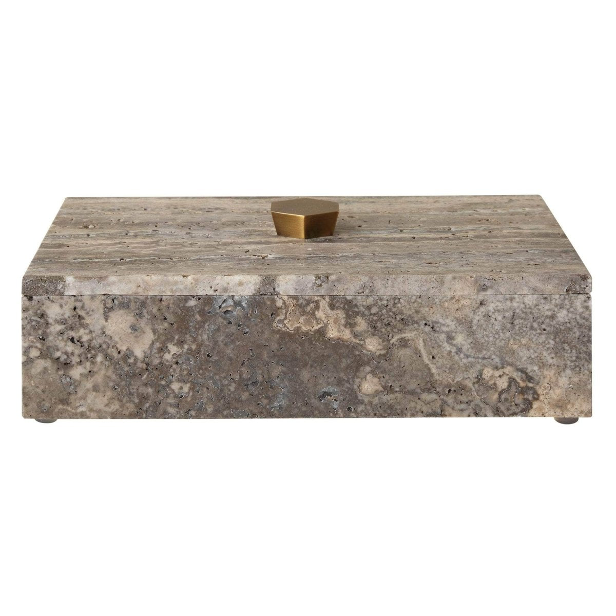 Griseus Travertine Stone Box - Uttermost - Decorative Boxes by Modest Hut