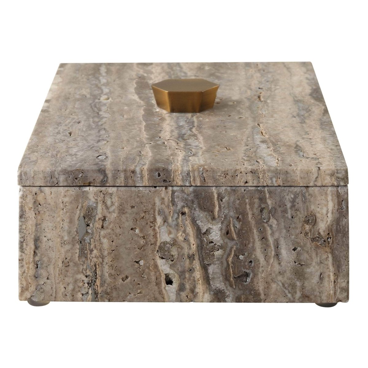 Griseus Travertine Stone Box - Uttermost - Decorative Boxes by Modest Hut