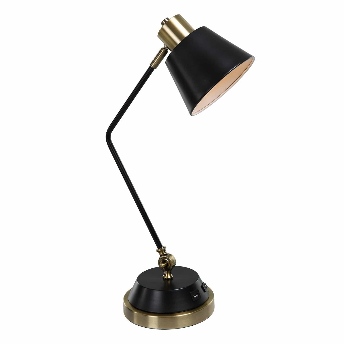 Antique Brass and Black Desk Lamp - Uttermost - Desk Lamps by Modest Hut