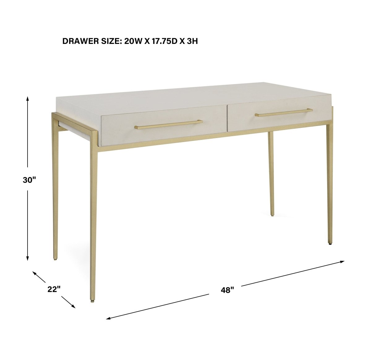 Jewel Modern White Desk - Uttermost - Desks by Modest Hut