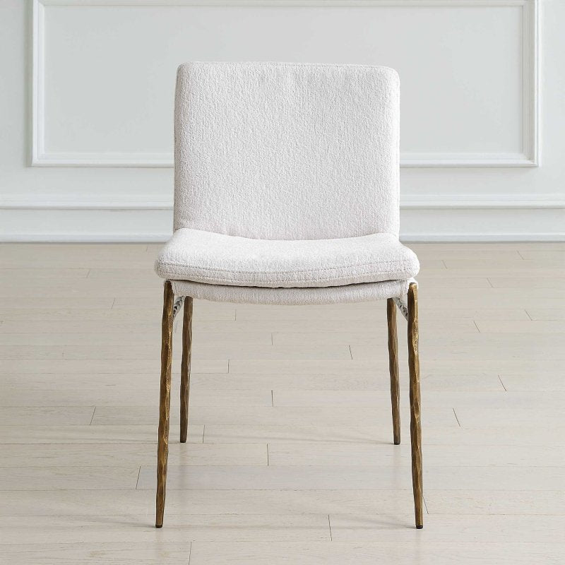 Ascend Textured White Dining Chair - Chairs