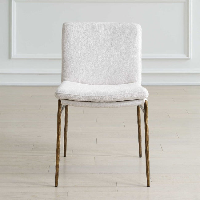 Ascend Textured White Dining Chair - Chairs