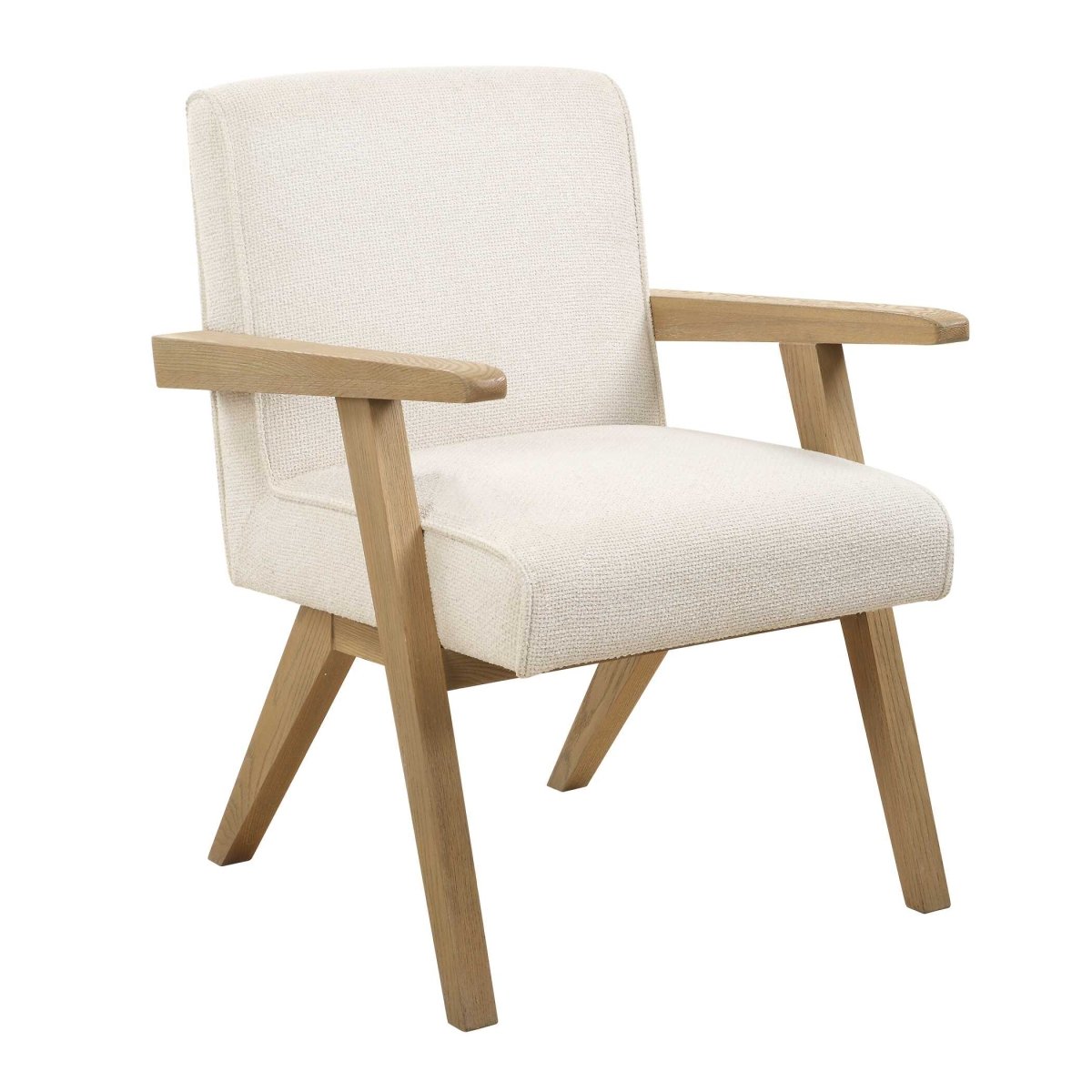 Blakely White Dining Arm Chair - Uttermost - Dining Chairs by Modest Hut