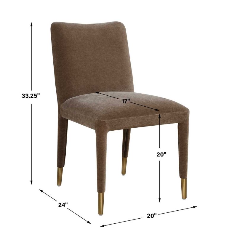 Dimension guide for the Conifer Truffle Dining Chair
