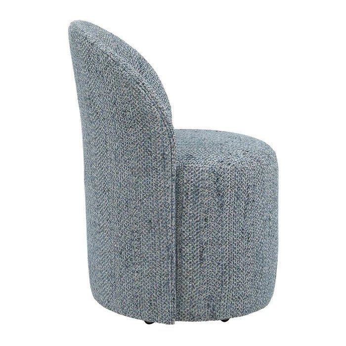Roll With It Denim Dining Chair by Uttermost dining chair side view