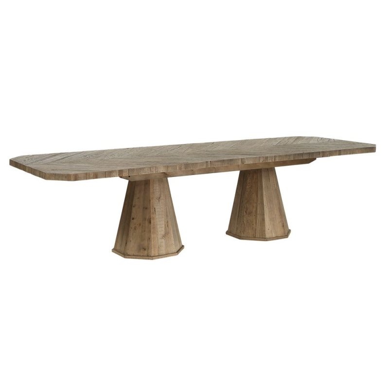 Caledon Solid Oak Dining Table, 2 Cartons - Uttermost - Dining Tables by Modest Hut