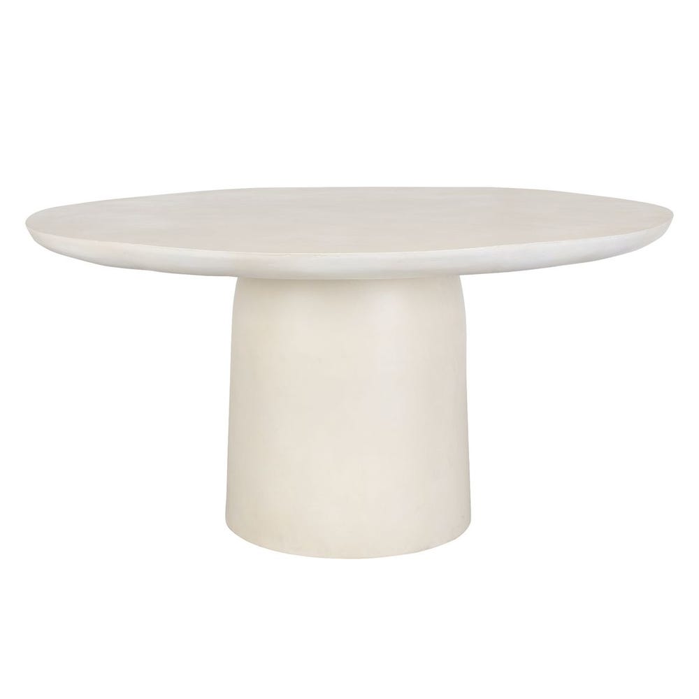 Madrone Outdoor Dining Table, Warm White, 2 Cartons - Uttermost - Dining Tables by Modest Hut