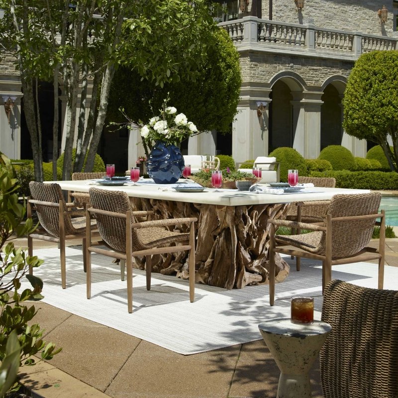 Stonewood Indoor Outdoor Ping Pong Dining Table by Uttermost alternate view 4