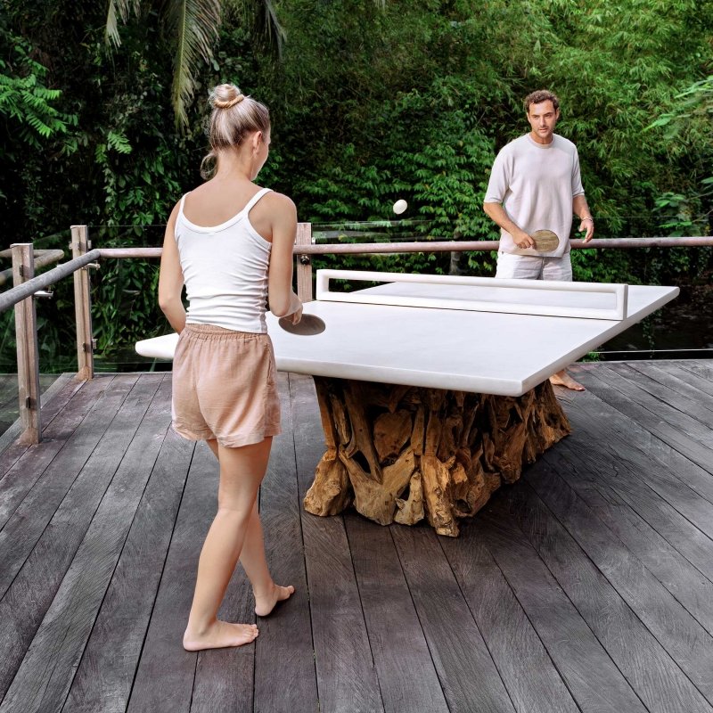 Stonewood Indoor Outdoor Ping Pong Dining Table by Uttermost alternate view 1