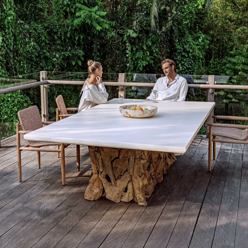 Stonewood Indoor Outdoor Ping Pong Dining Table by Uttermost alternate view 6