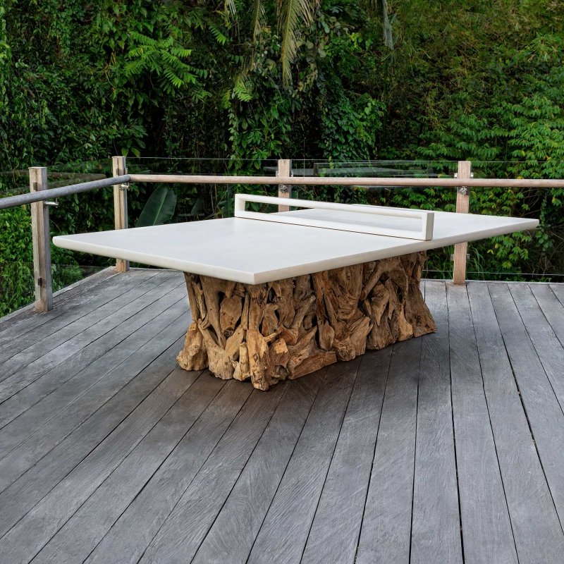 Stonewood Indoor Outdoor Ping Pong Dining Table by Uttermost alternate view 2