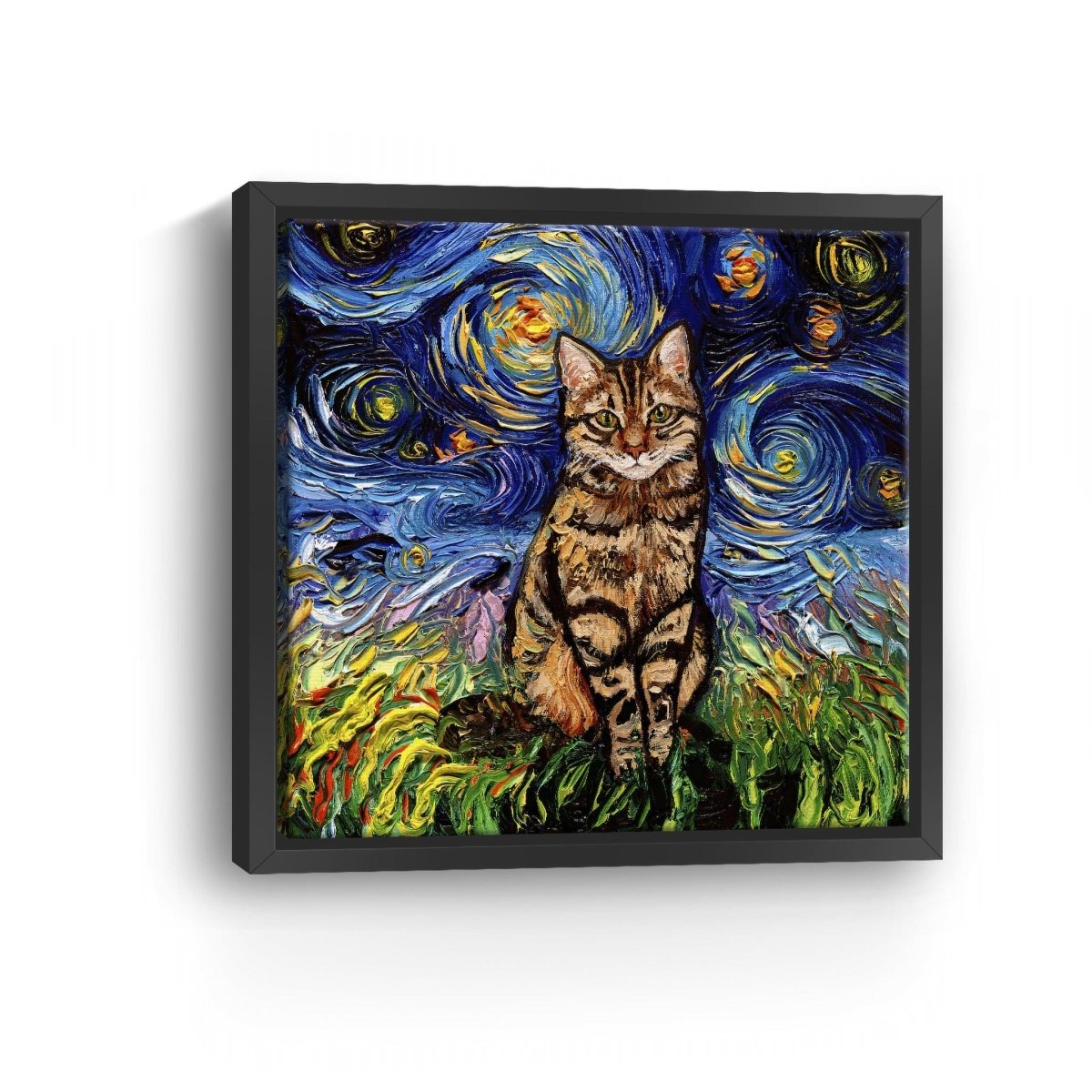 Brown Tabby Night Canvas Wall Art - Lumaprints - Dogs by Modest Hut