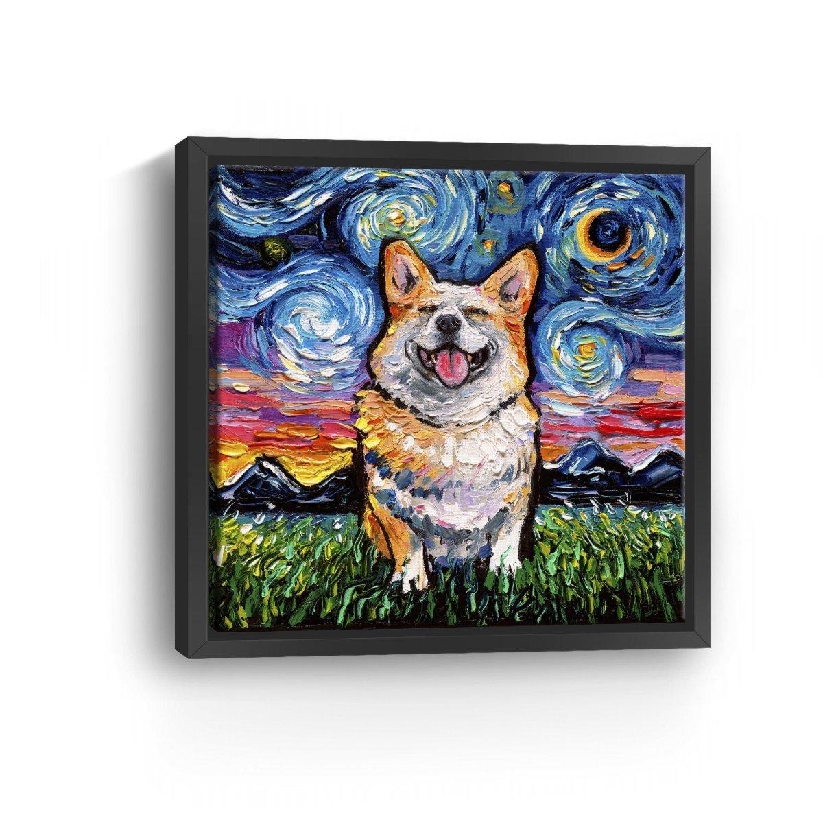 Corgi Smiling Canvas Wall Art - Lumaprints - Dogs by Modest Hut