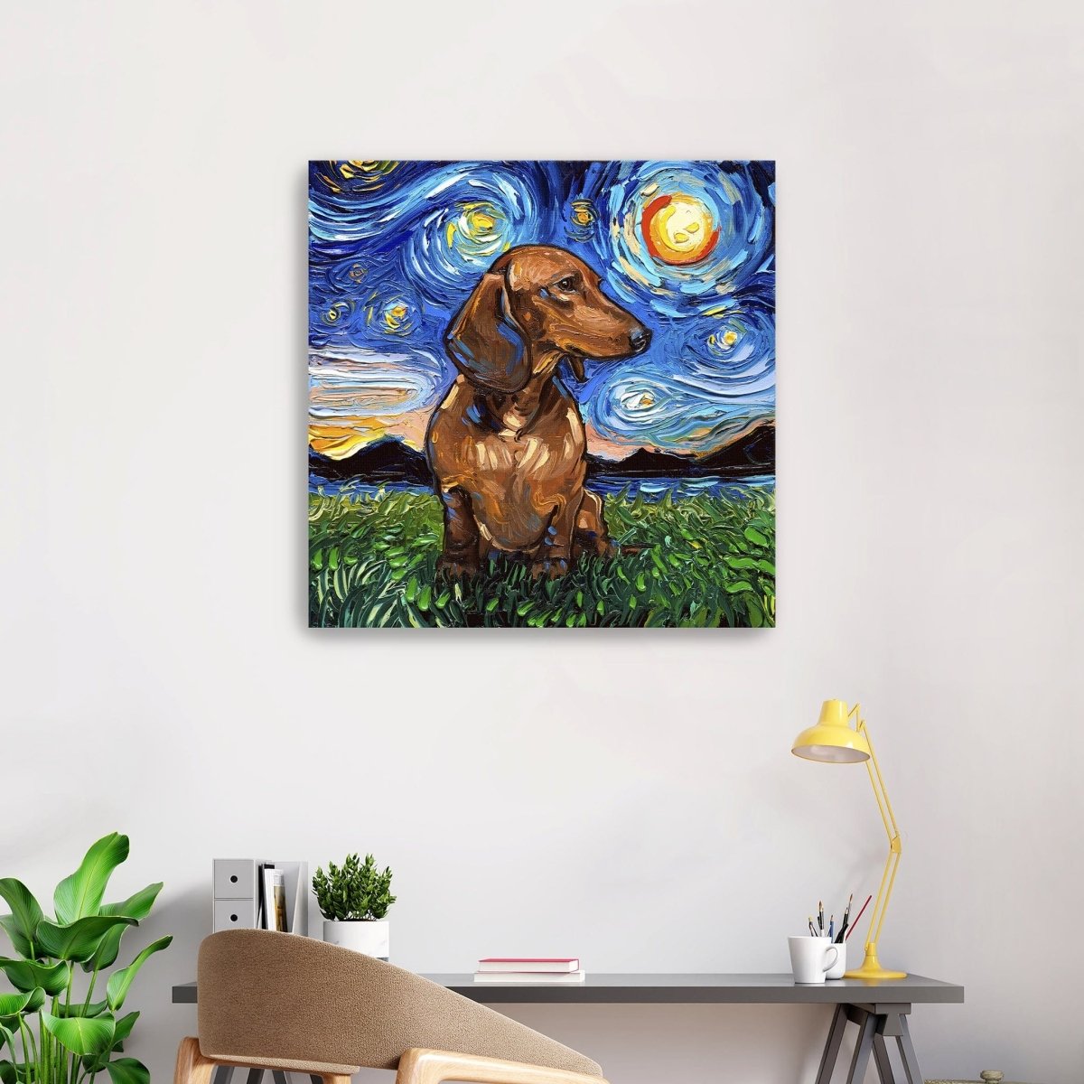 Dachshund Brown Shorthair Canvas Wall Art - Lumaprints - Dogs by Modest Hut