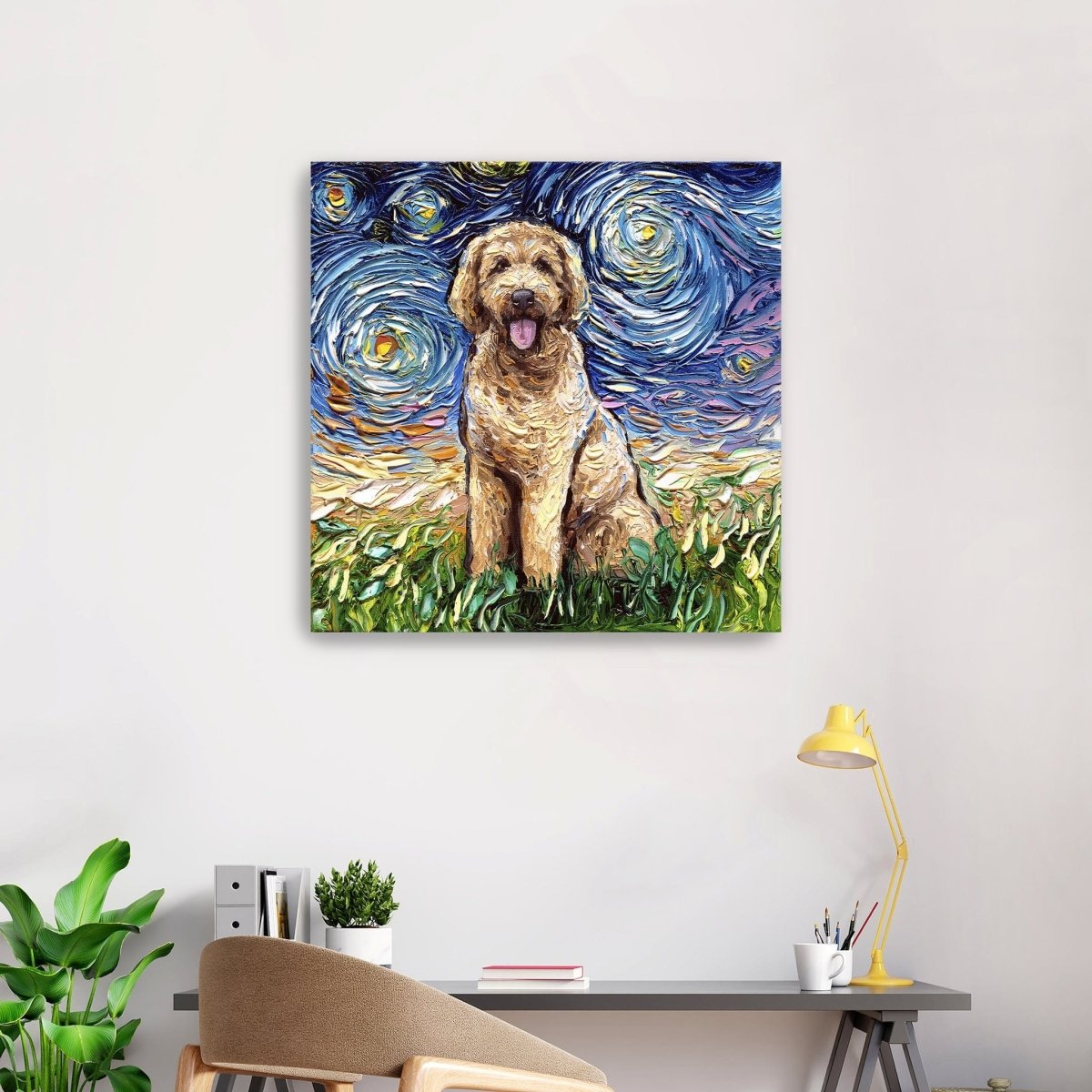 Goldendoodle Canvas Wall Art - Lumaprints - Dogs by Modest Hut