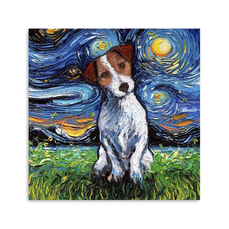 Jack Russel Terrier Canvas Wall Art - Lumaprints - Dogs by Modest Hut