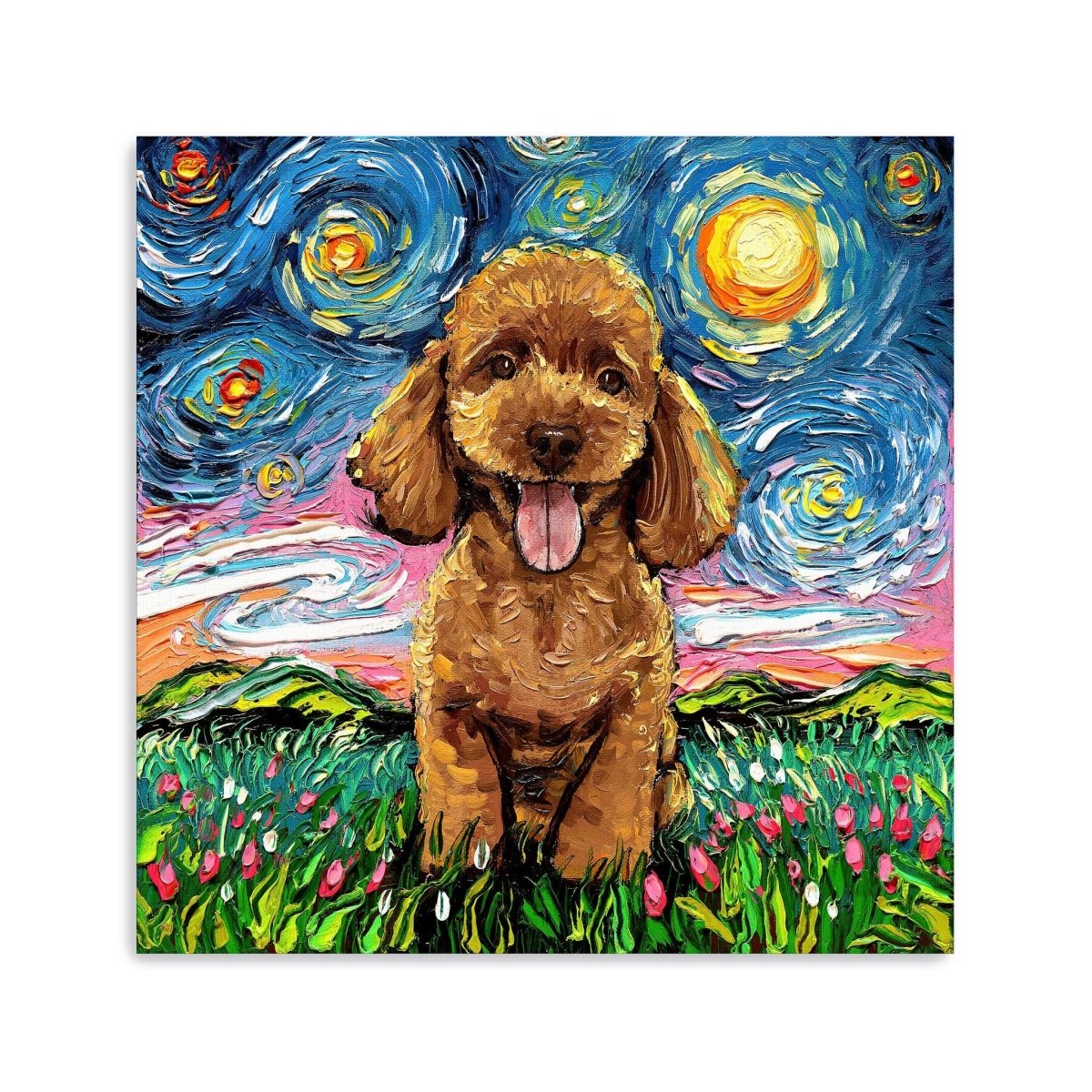 Poodleapricot Canvas Wall Art - Lumaprints - Dogs by Modest Hut