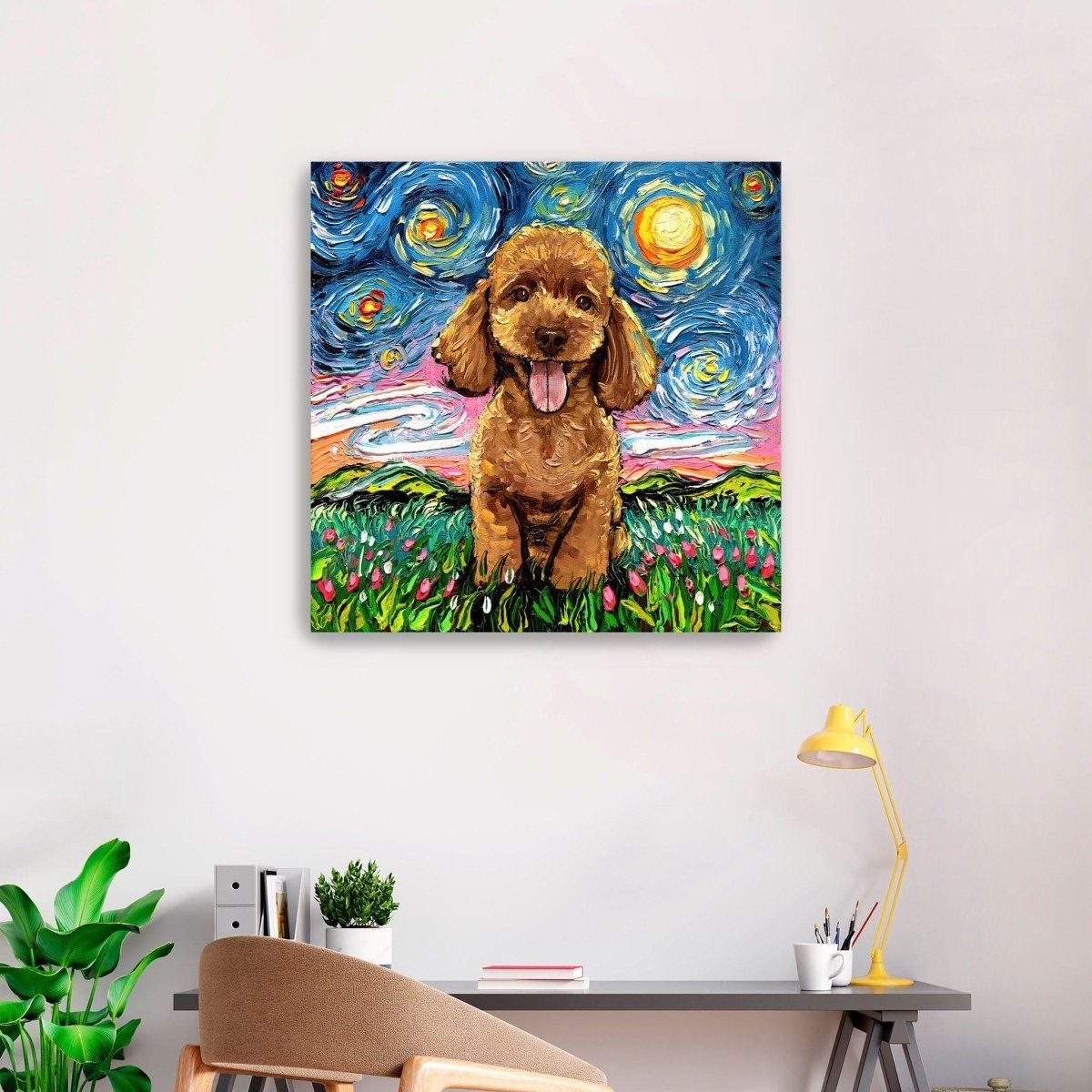 Poodleapricot Canvas Wall Art - Lumaprints - Dogs by Modest Hut