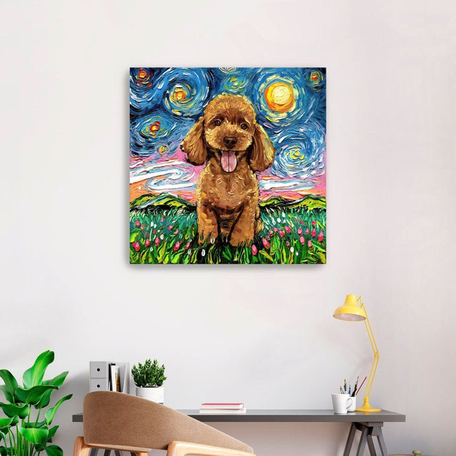 Poodleapricot Canvas Wall Art - Lumaprints - Dogs by Modest Hut