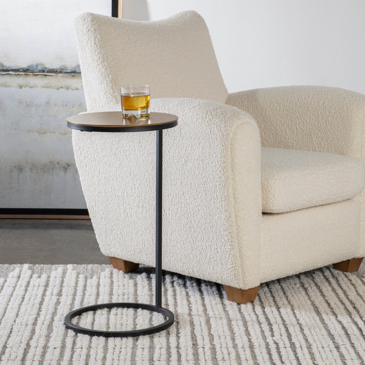 Brunei Gold Accent/Drink Table - Uttermost - Drink Tables by Modest Hut