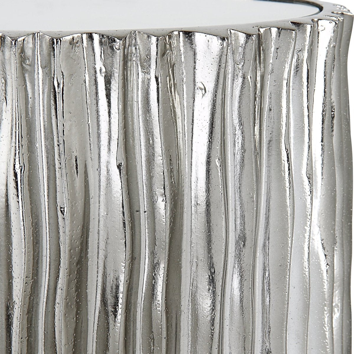 Echo Modern Nickel Drink Table - Uttermost - Drink Tables by Modest Hut