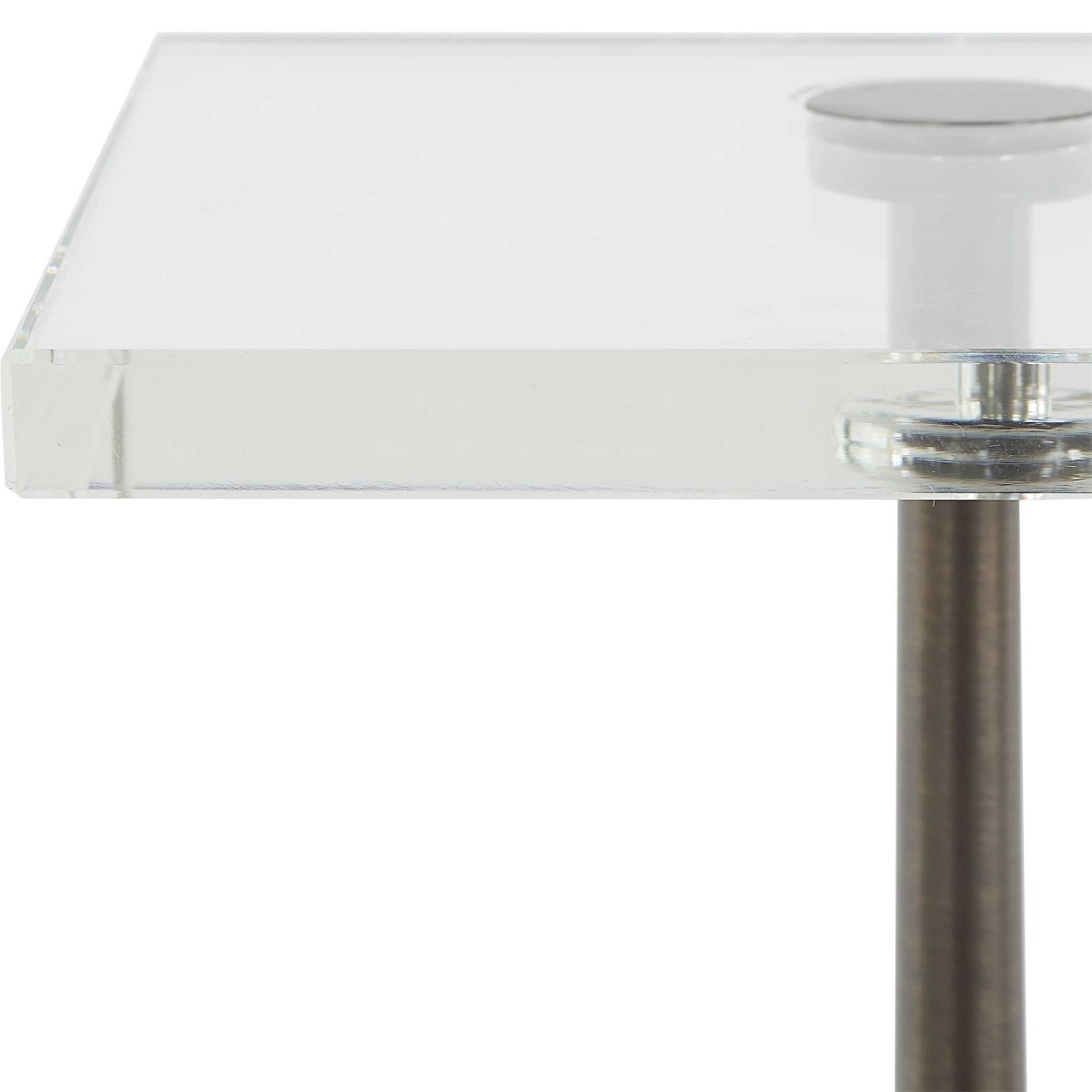 Pelton Marble Glass Drink Table - Uttermost - Drink Tables by Modest Hut