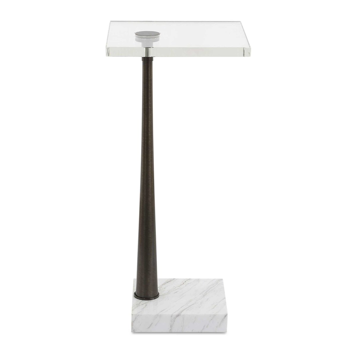 Pelton Marble Glass Drink Table - Uttermost - Drink Tables by Modest Hut