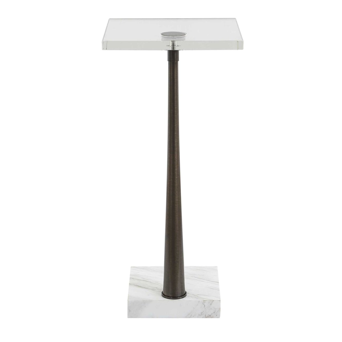 Pelton Marble Glass Drink Table - Uttermost - Drink Tables by Modest Hut