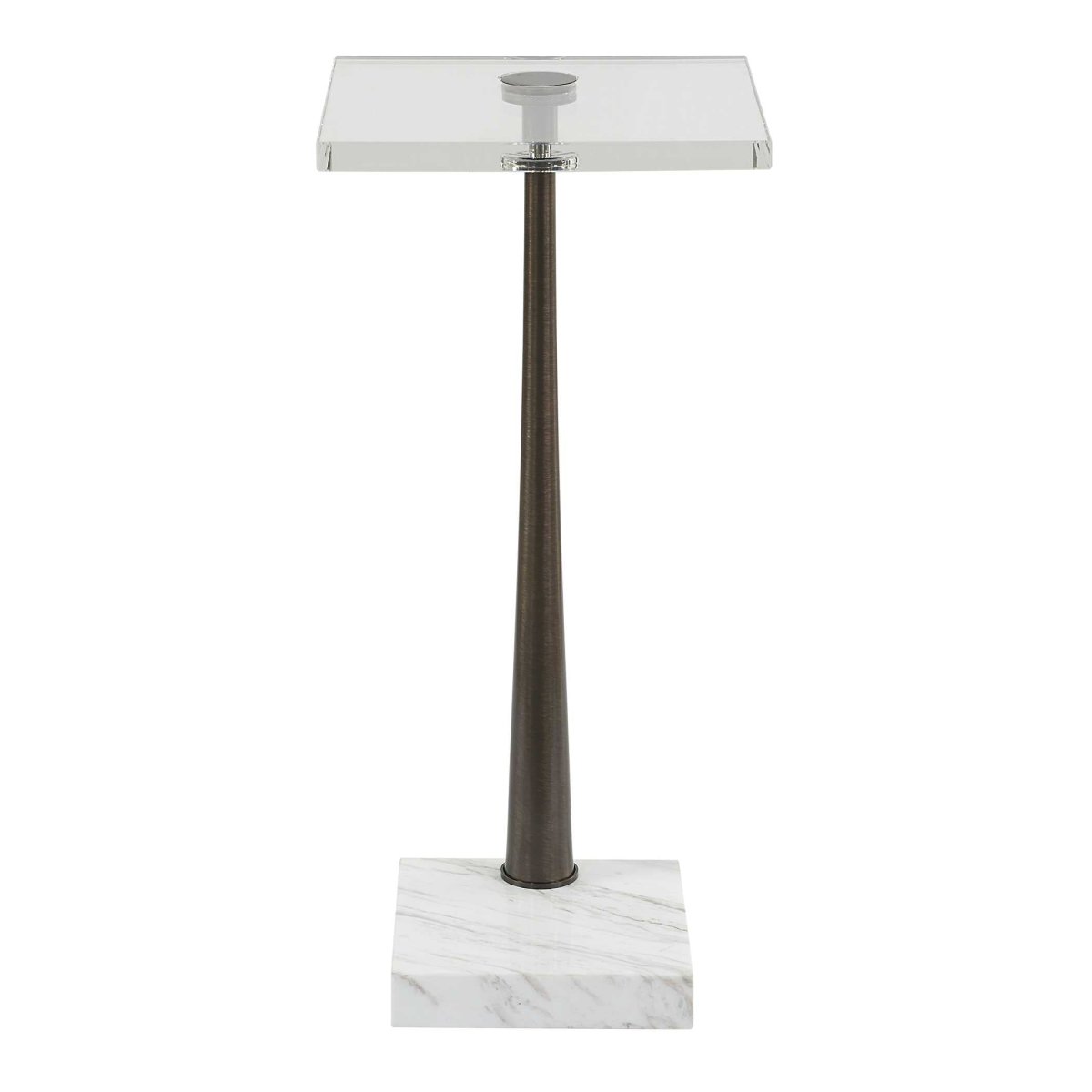 Pelton Marble Glass Drink Table - Uttermost - Drink Tables by Modest Hut