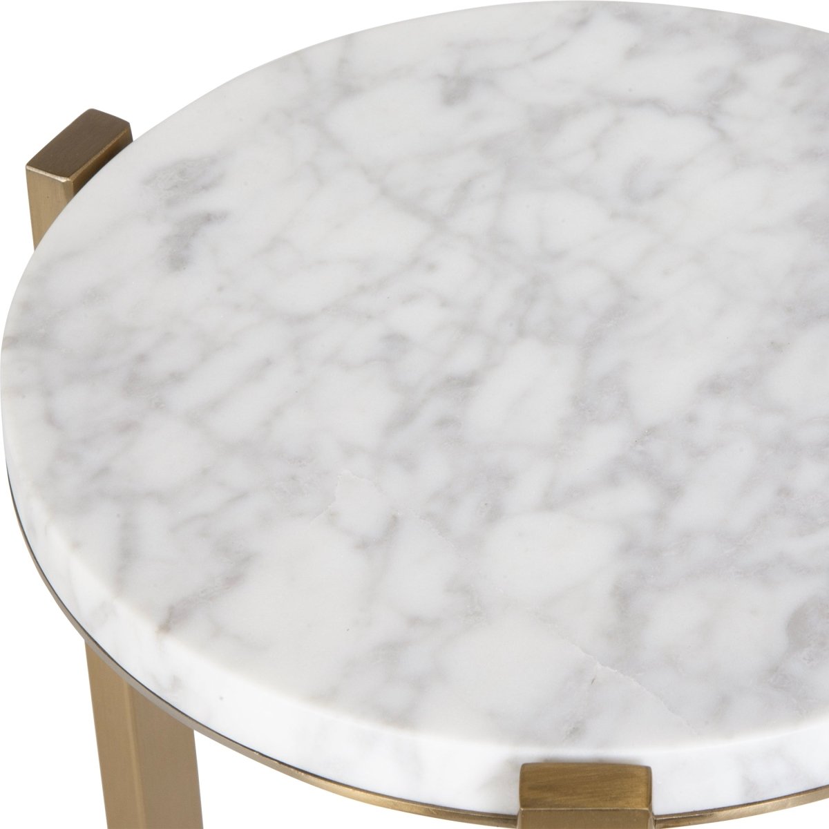 Pietra Carrara Marble Drink Table - Uttermost - Drink Tables by Modest Hut