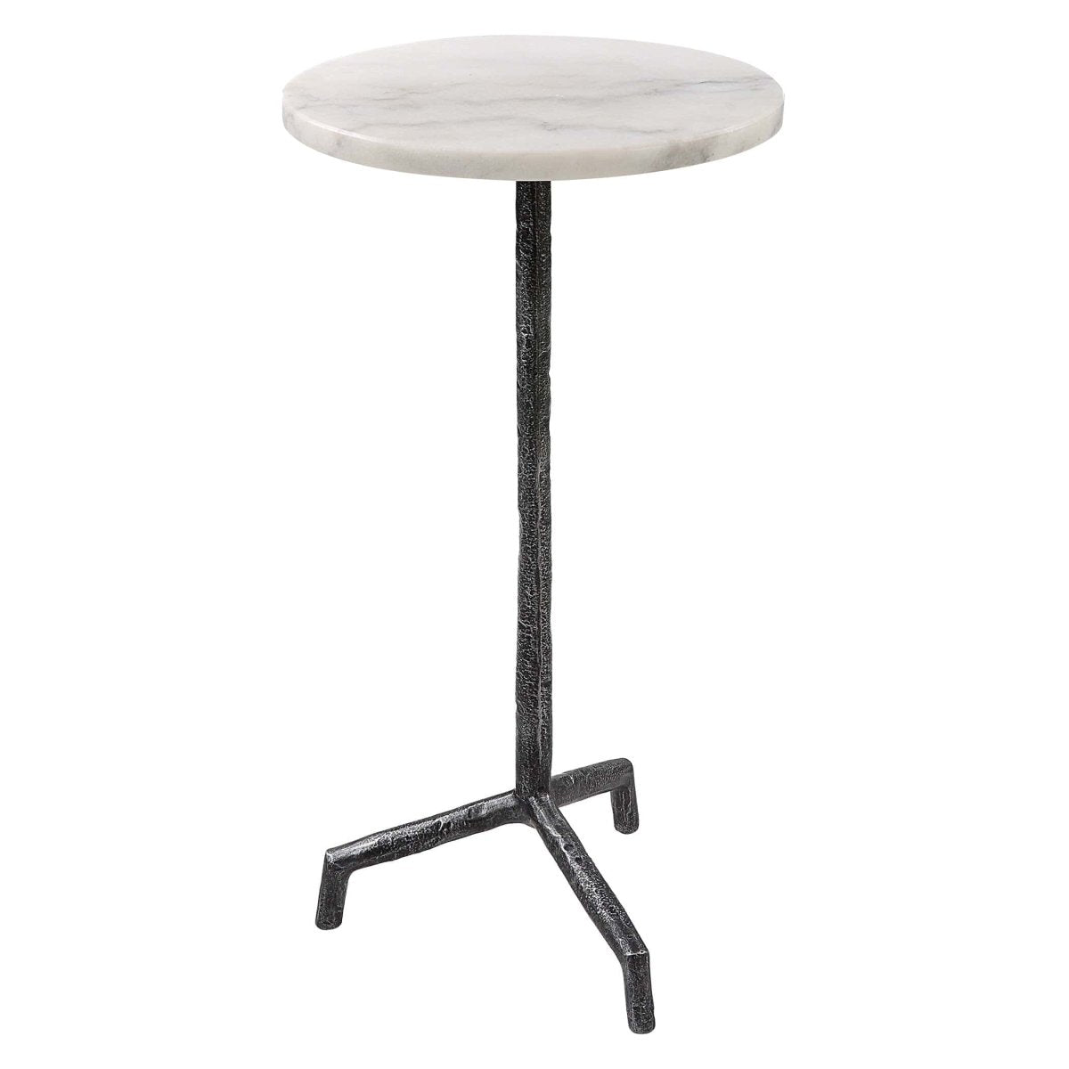 Puritan White Marble Drink Table - Uttermost - Drink Tables by Modest Hut