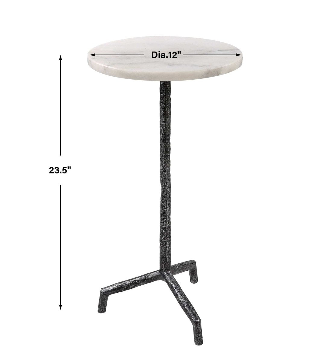 Puritan White Marble Drink Table - Uttermost - Drink Tables by Modest Hut