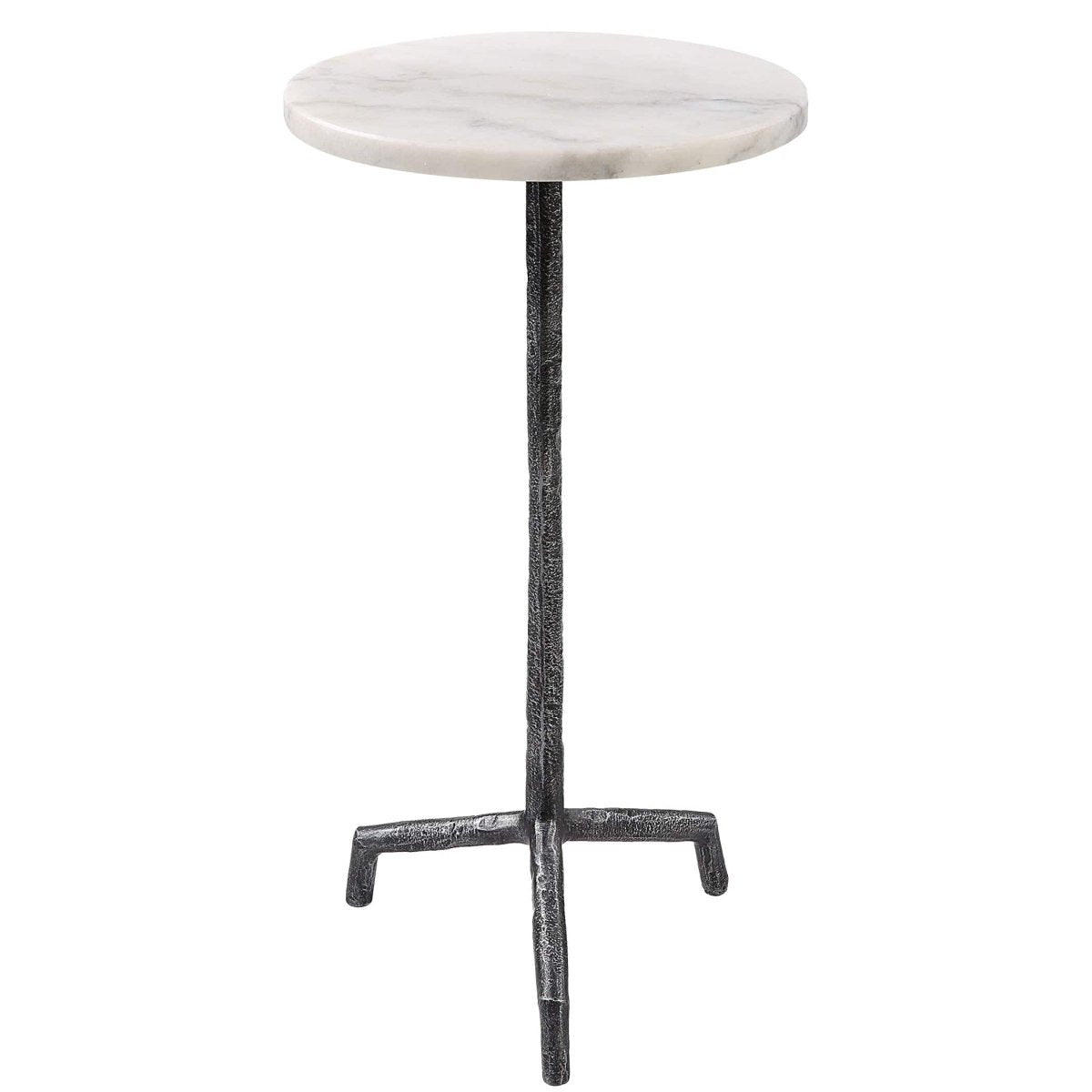 Puritan White Marble Drink Table - Uttermost - Drink Tables by Modest Hut