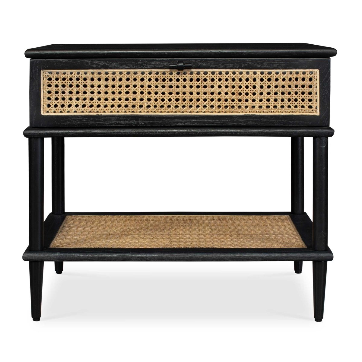 Coast Black Rattan Side Table - Uttermost - End Tables by Modest Hut