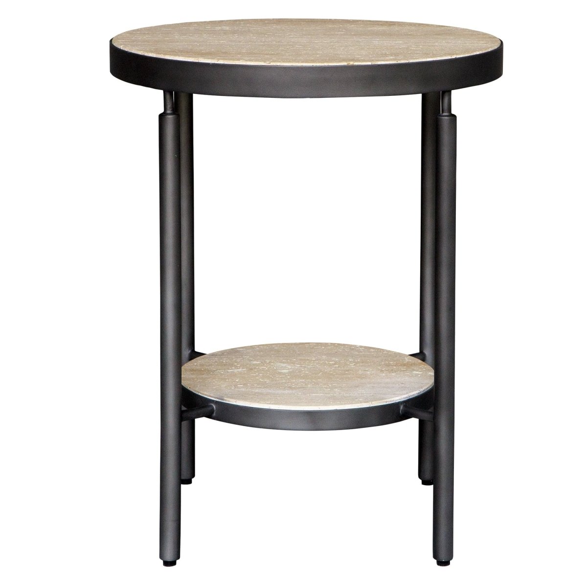 Dauntless Travertine Side Table - Uttermost - End Tables by Modest Hut