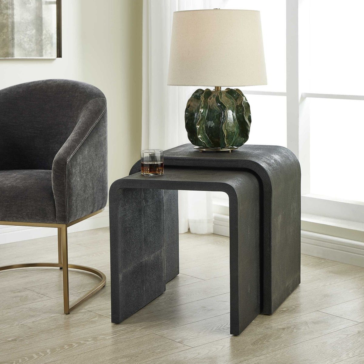 Interpose Nesting Side Table Set/2 - Uttermost - End Tables by Modest Hut