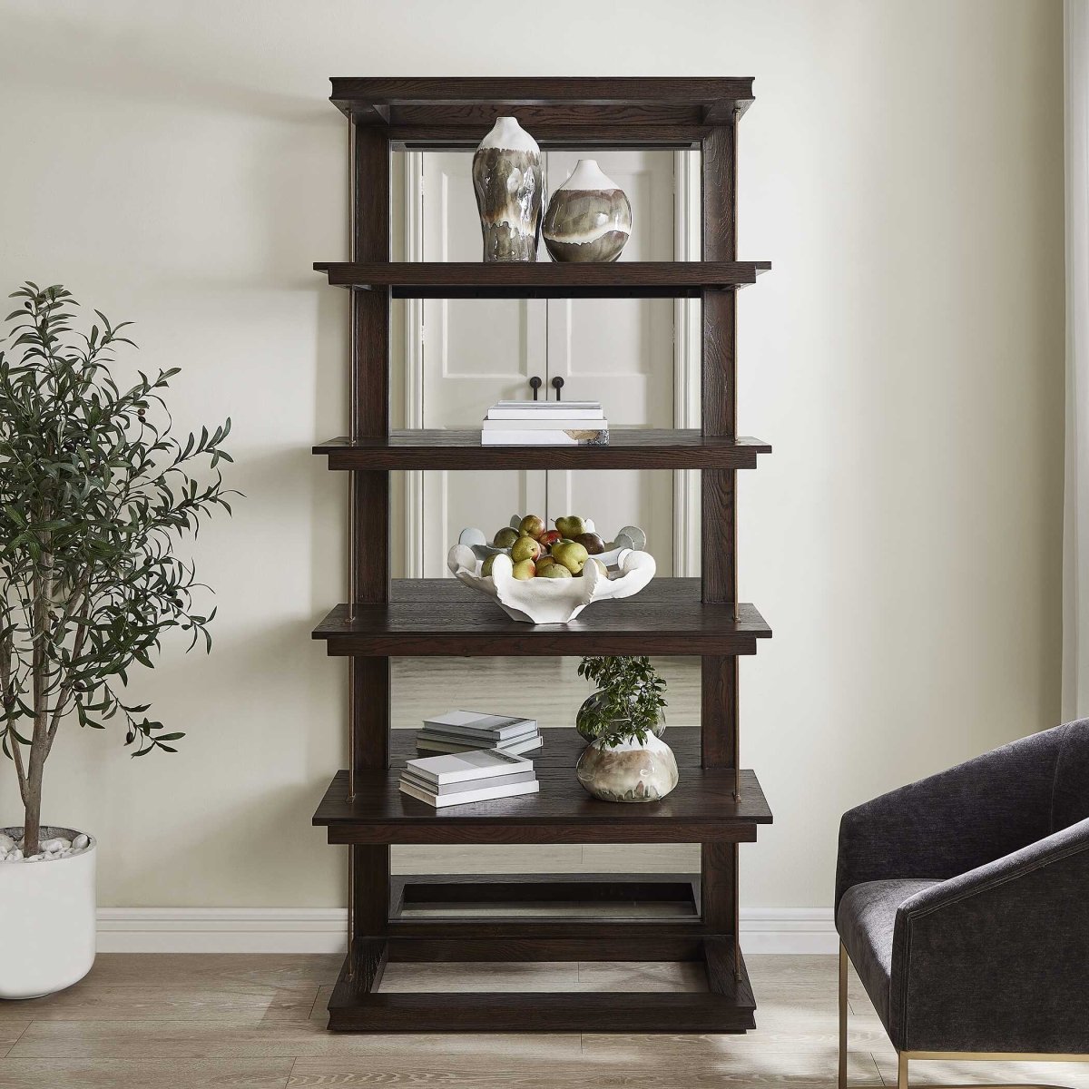 Kai Dark Walnut Etagere - Uttermost - Etageres by Modest Hut