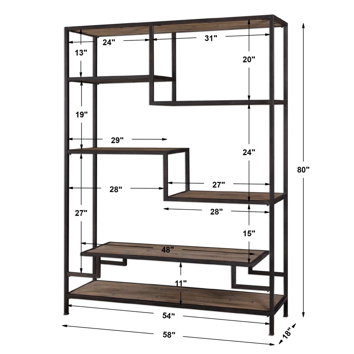 Sherwin Industrial Etagere - Uttermost - Etageres by Modest Hut