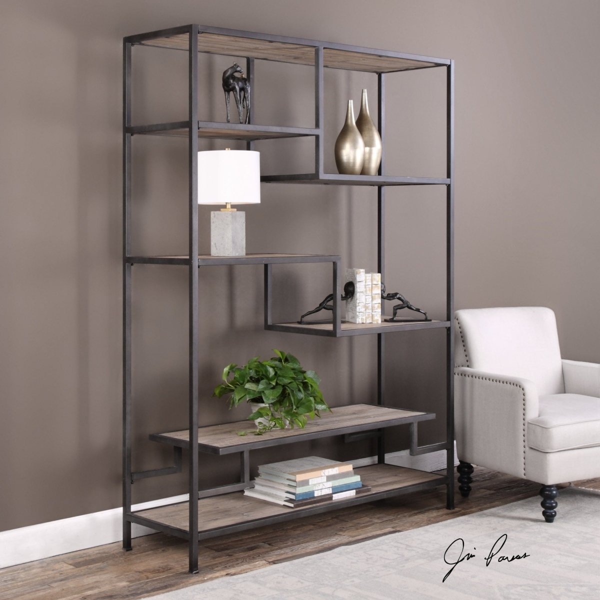 Sherwin Industrial Etagere - Uttermost - Etageres by Modest Hut