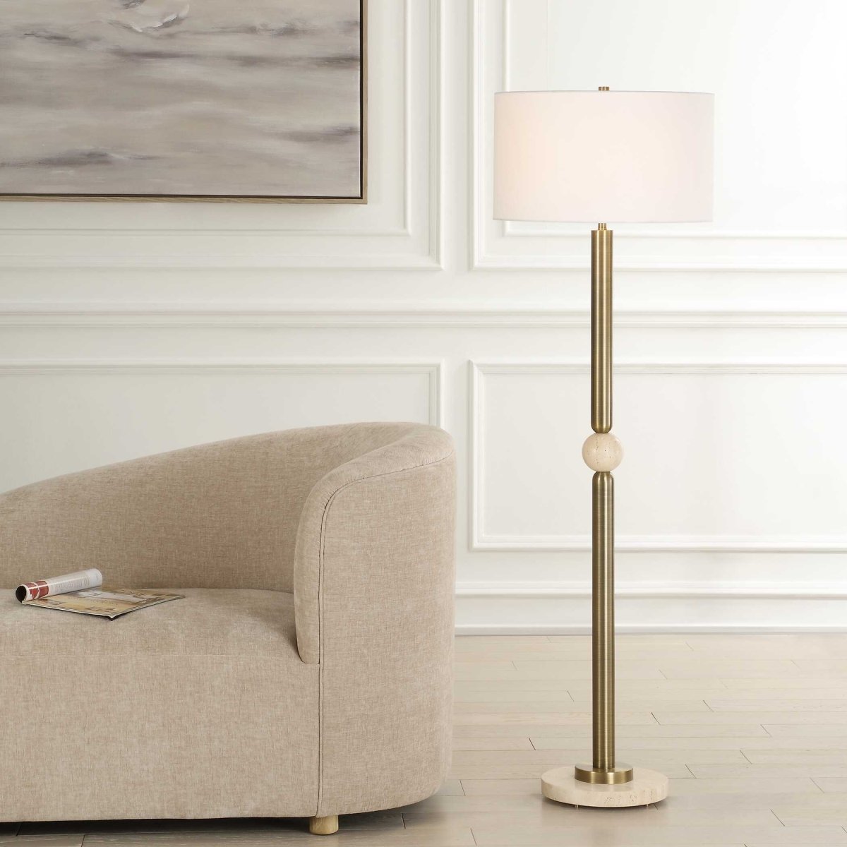 Hudson Gold Floor Lamp - Uttermost - Floor Lamp by Modest Hut