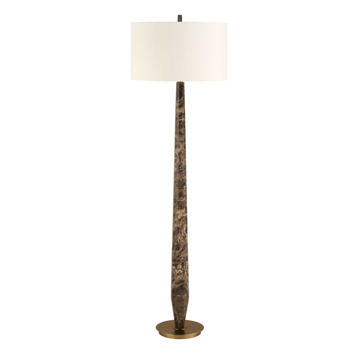 Tyree Brown Marble Floor Lamp - Uttermost - Floor Lamp by Modest Hut
