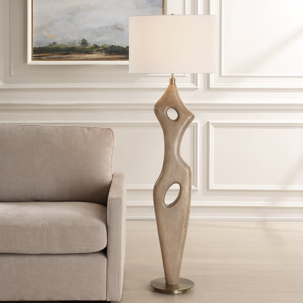 Almyra Solid Wood Floor Lamp - Uttermost - Floor Lamps by Modest Hut